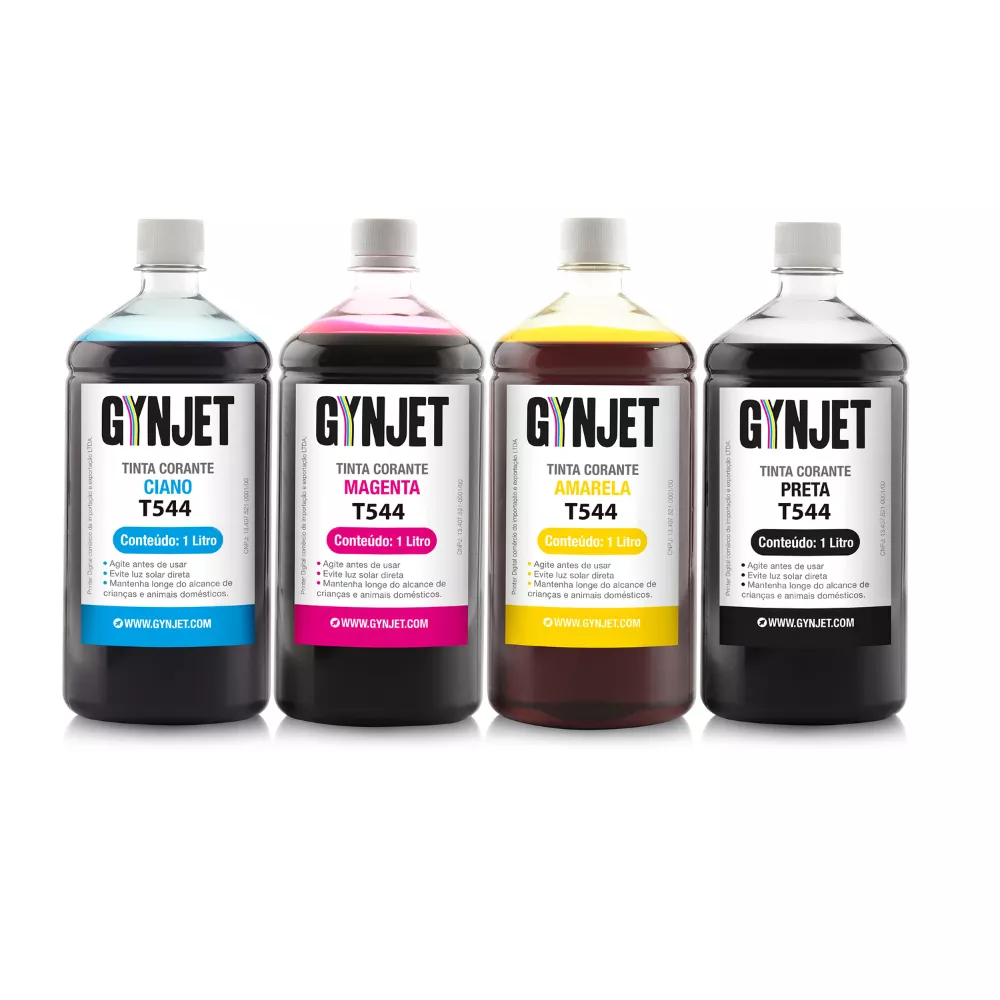 tinta-epson-kit-1-litro-gynjet Tinta Corante Preta 1 Litro cada cor Epson - Gynjet Goiânia