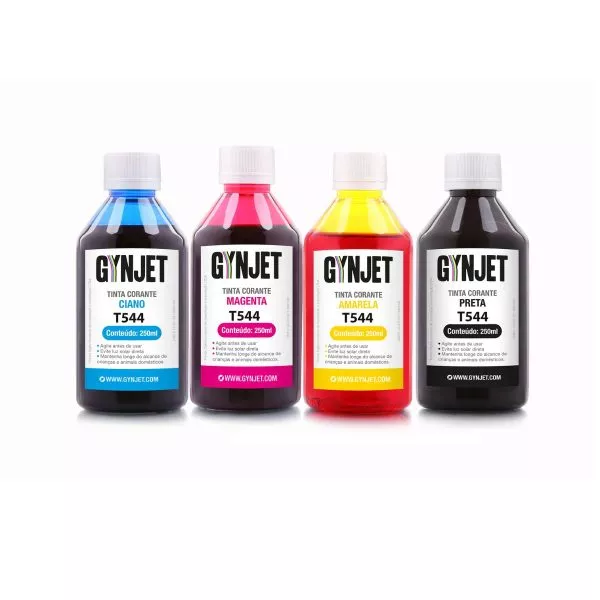 Tinta Corante Preta 250 ml cada cor Epson - Gynjet Goiânia