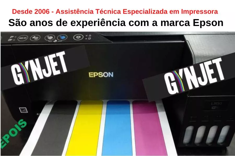 antes e depois da manutenção do tecnico