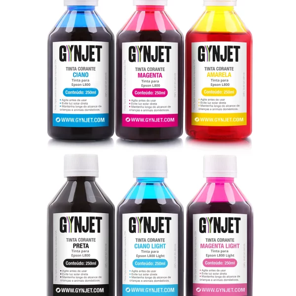 Kit Tinta Corante Epson L800 250ml