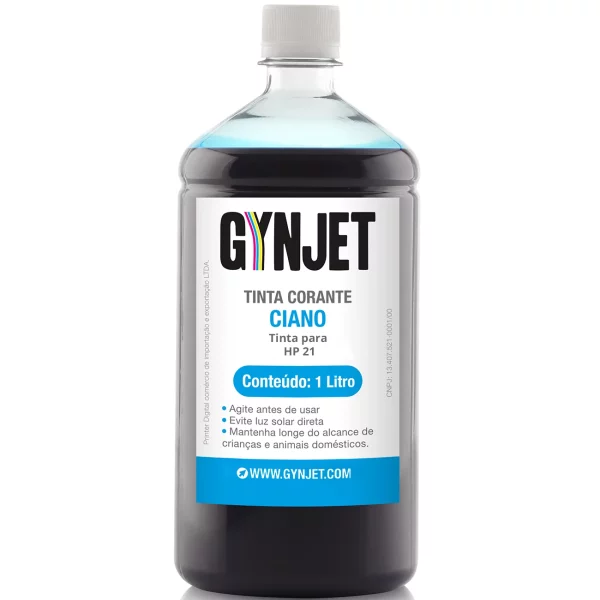Tinta Corante HP 21 Ciano 1 Litro