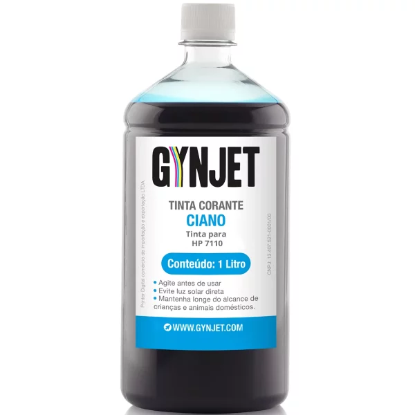 Tinta Corante HP 7110 Ciano 1 Litro