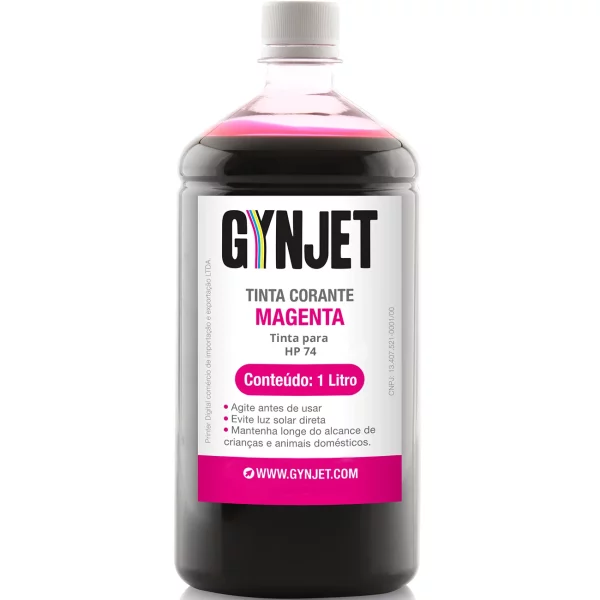 Tinta Corante HP 74 Magenta 1 Litro