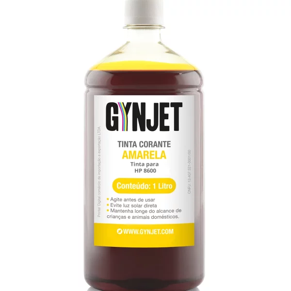 Tinta Corante HP 8600 Amarela 1 Litro
