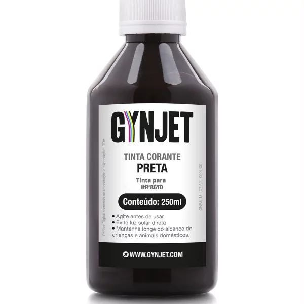 Tinta Corante HP 8610 Preta 250ml