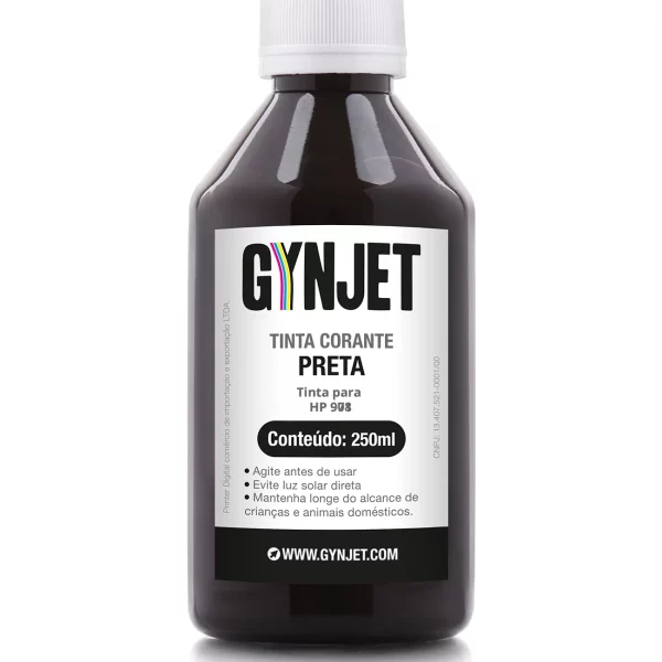 Tinta Corante HP 908 Preta 250ml