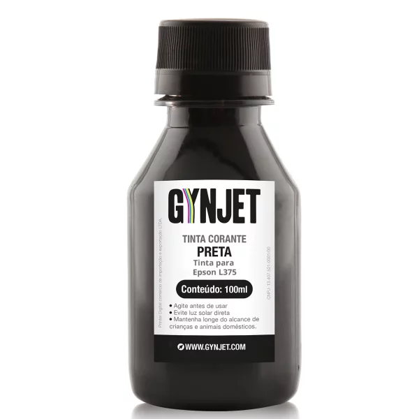 Tinta Corante Epson L375 Preta 100ml