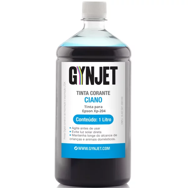 Tinta Corante Epson XP204 Ciano 1 Litro