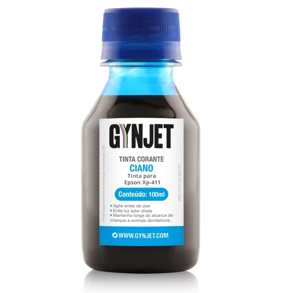 Tinta Corante Epson XP411 Ciano 100ml