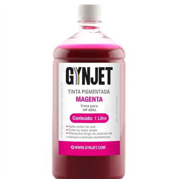 Tinta Pigmentada HP 60XL Magenta 1 Litro