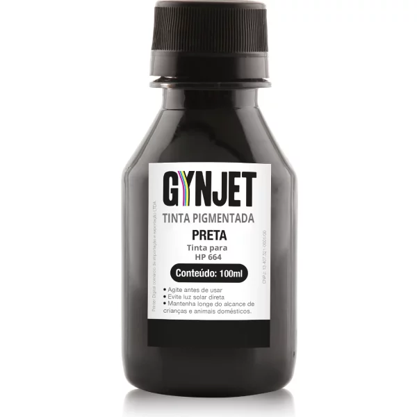 Tinta Pigmentada HP 664 Preta 100ml