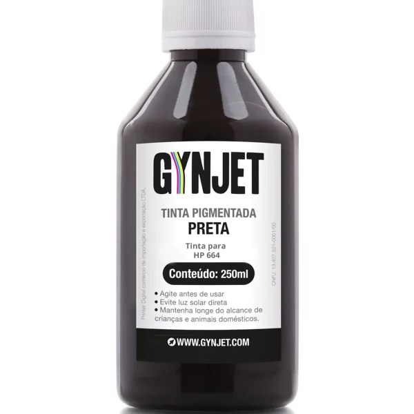 Tinta Pigmentada HP 664 Preta 250ml