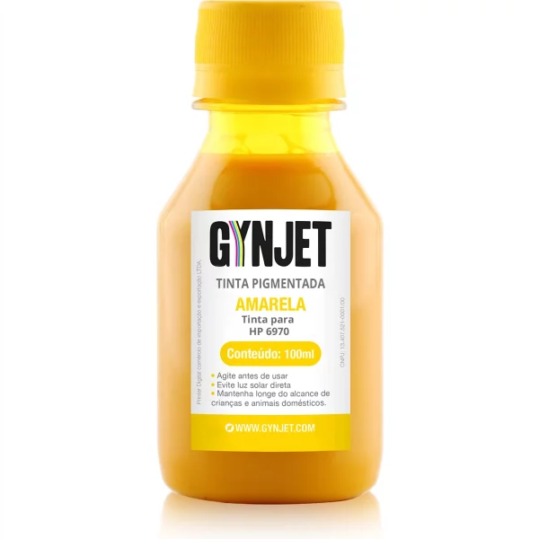 Tinta Pigmentada HP 6970 Amarela 100ml
