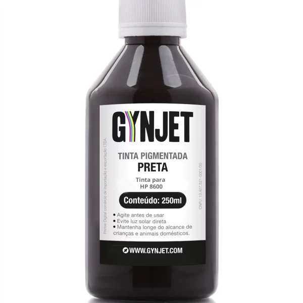 Tinta Pigmentada HP 8600 Preta 250ml