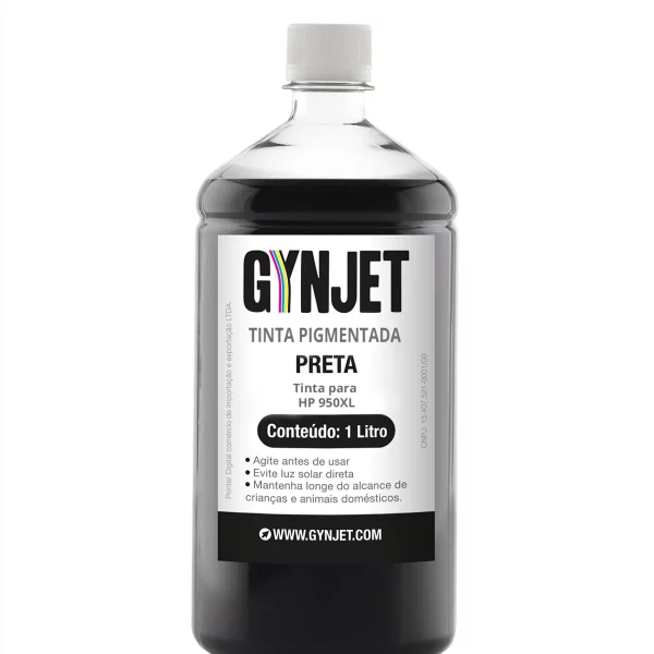 Tinta Pigmentada HP 950XL Preta 1 Litro
