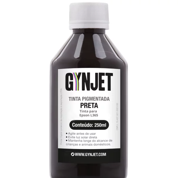Tinta Pigmentada Epson L365 Preta 250ml