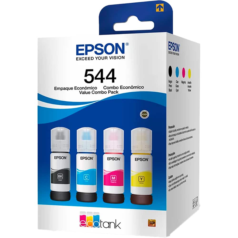 Epson 544 original. Kit 4 cores com entrega em Goiânia e suporte técnico.