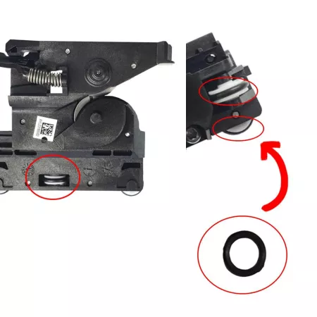 borracha preta das roldanas do cortador Plotter HP T120 - Gynjet Goiânia