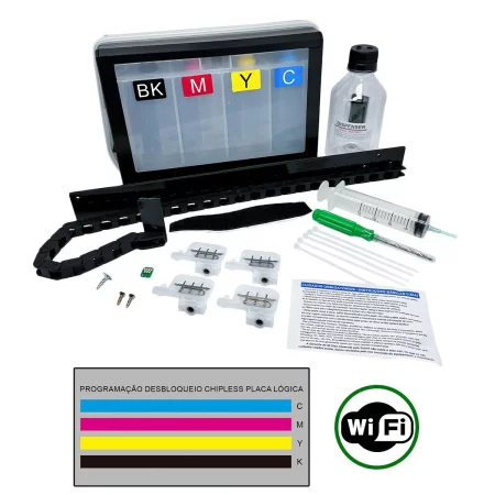 Bulk Ink Para Plotter Epson T3170 A1 24 Com Cartucho Dam para Epson T3170