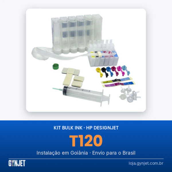 Kit bulk ink HP DesignJet T120 — GYNJET