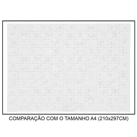 quebra cabeca branco para sublimacao tamanho Plotter HP T120 - Gynjet Goiânia