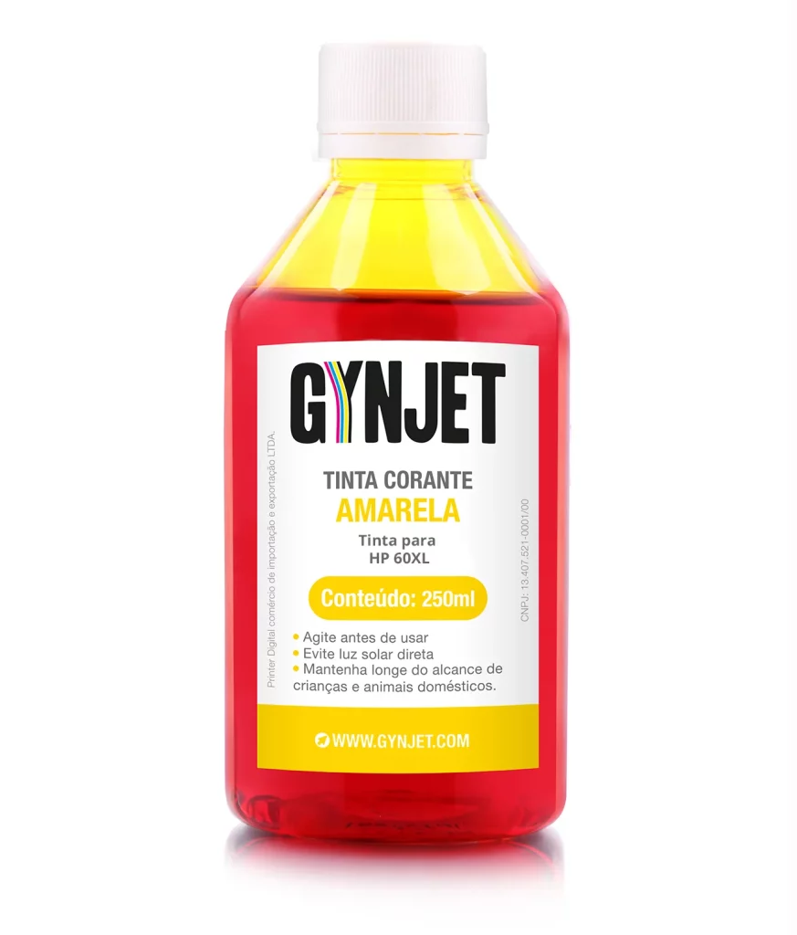 Tinta Epson Corante Amarela 250 ml Epson - Gynjet Goiânia