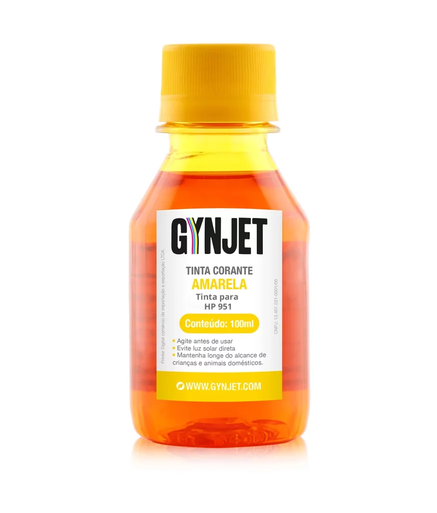 Tinta Epson Corante Amarela 100 ml Epson - Gynjet Goiânia