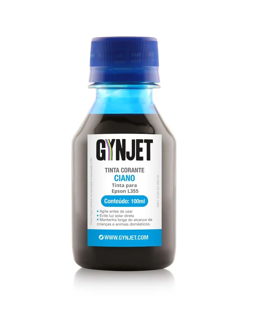 Tinta L355 Corante Ciano 100 ml Epson - Gynjet Goiânia