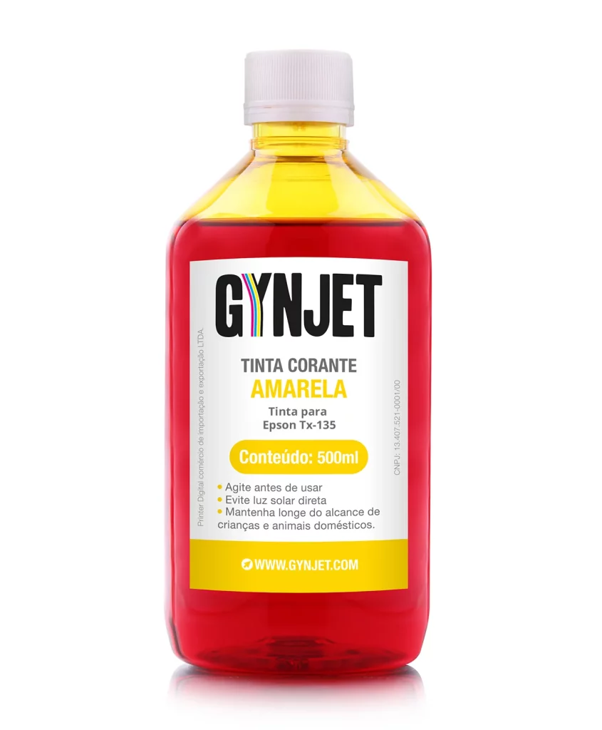 Tinta TX135 Corante Amarela 500 ml Epson - Gynjet Goiânia