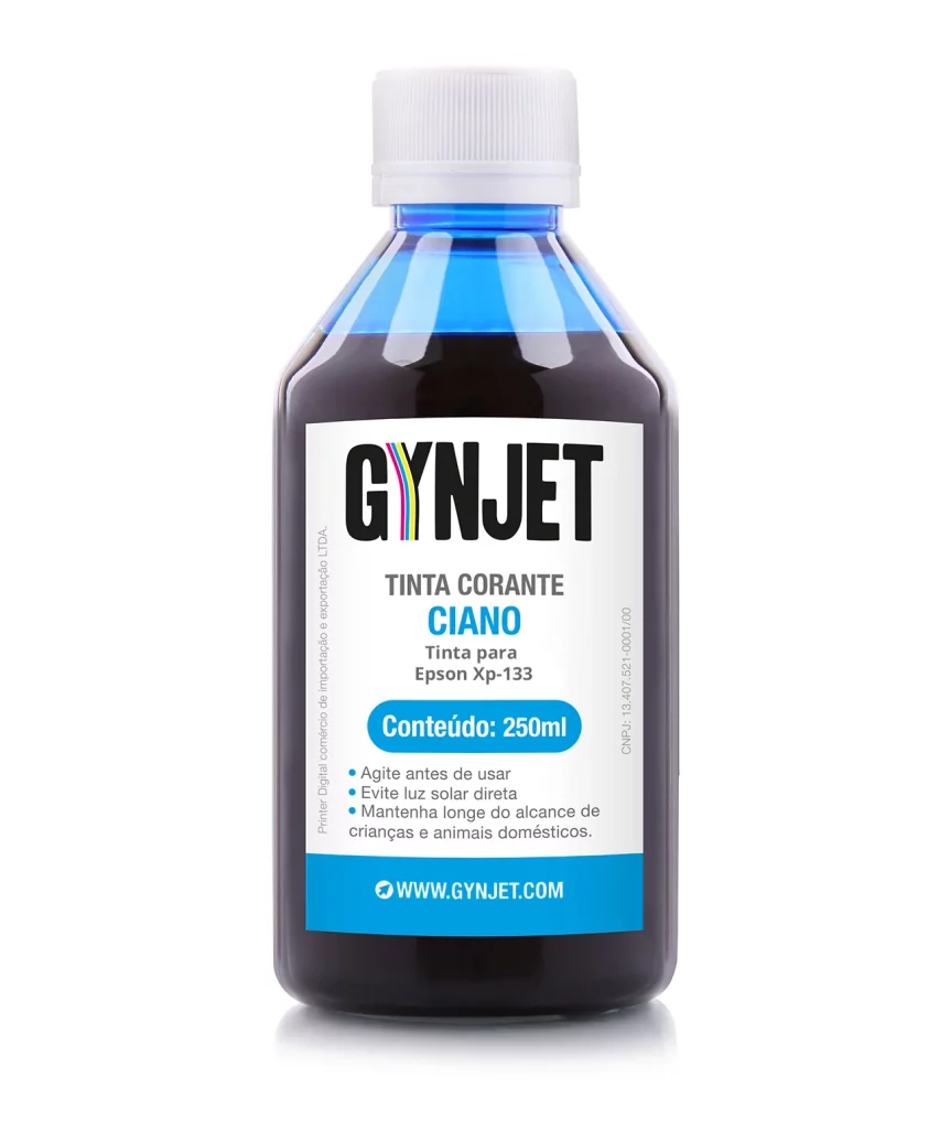 Tinta XP133 Corante Ciano 250 ml Epson - Gynjet Goiânia
