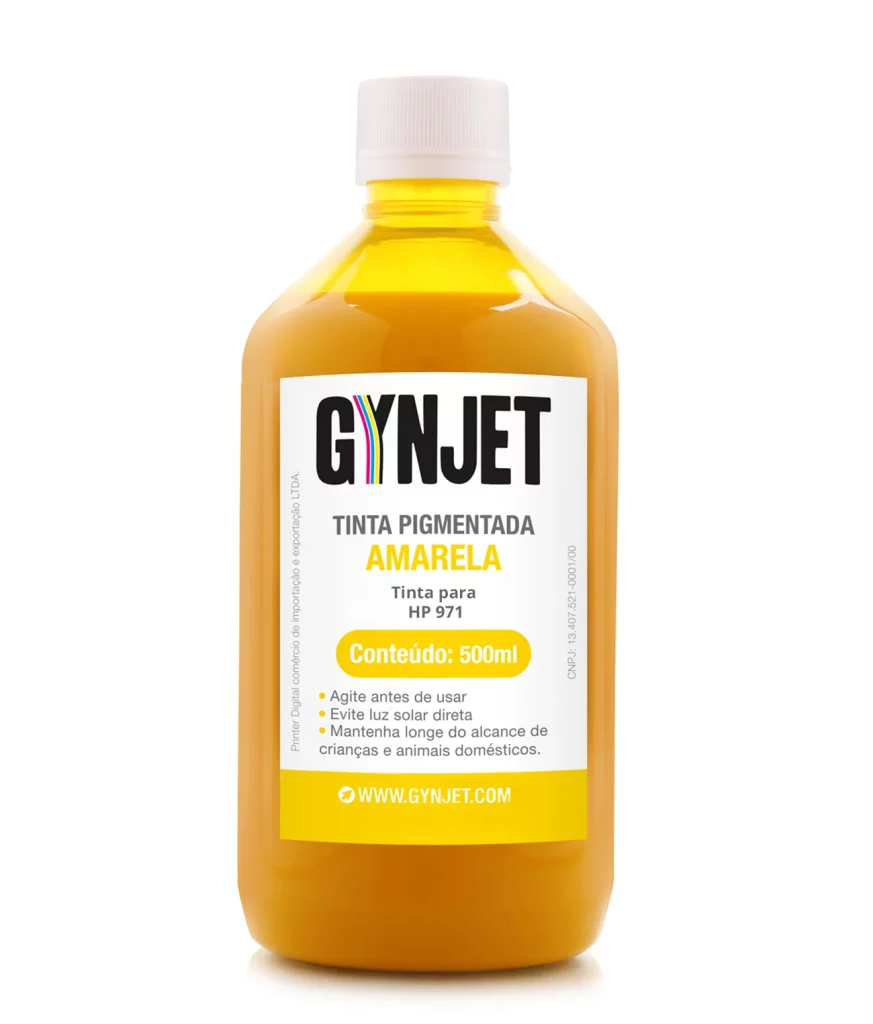 Tinta Epson Pigmentada Amarela 500 ml Epson - Gynjet Goiânia