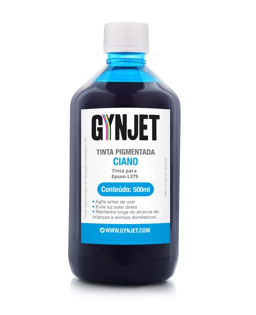 Tinta L375 Pigmentada Ciano 500 ml Epson - Gynjet Goiânia