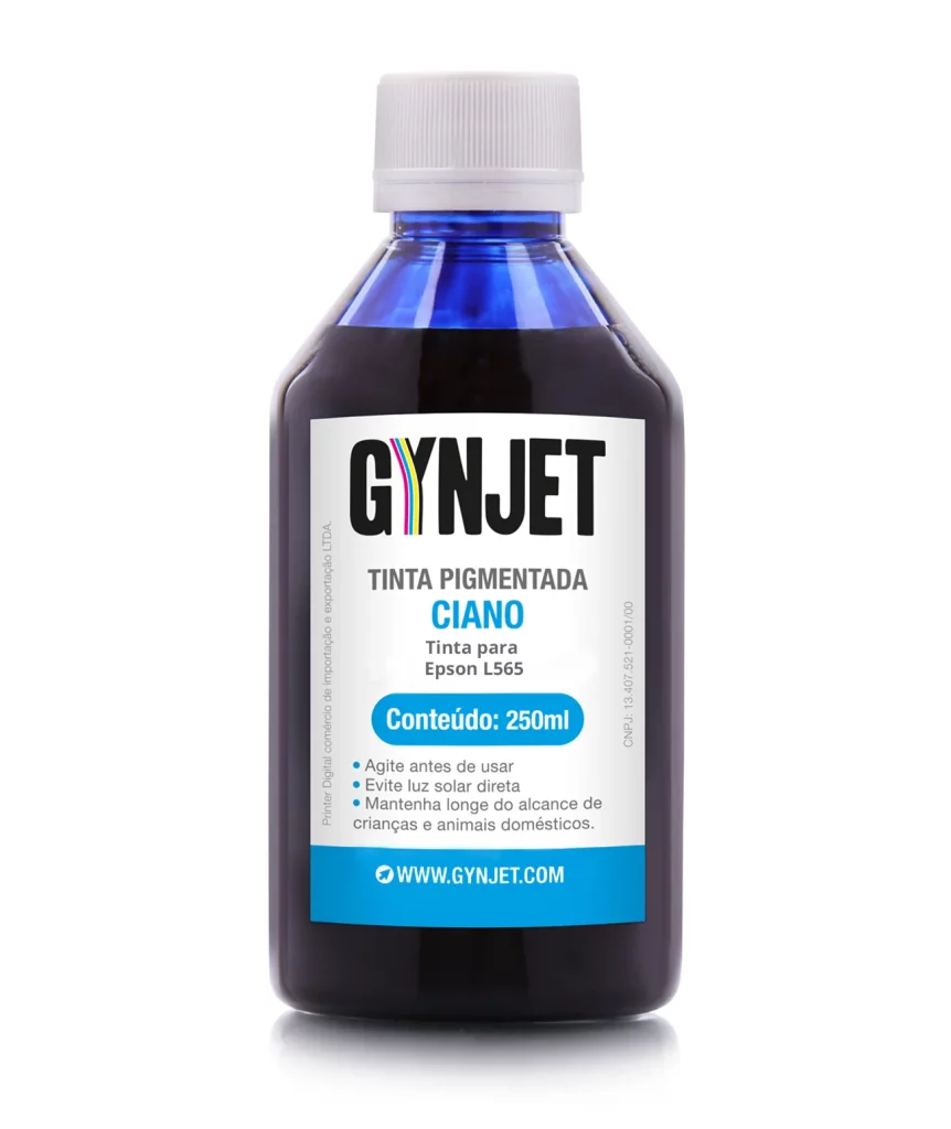 Tinta L565 Pigmentada Ciano 250 ml Epson - Gynjet Goiânia
