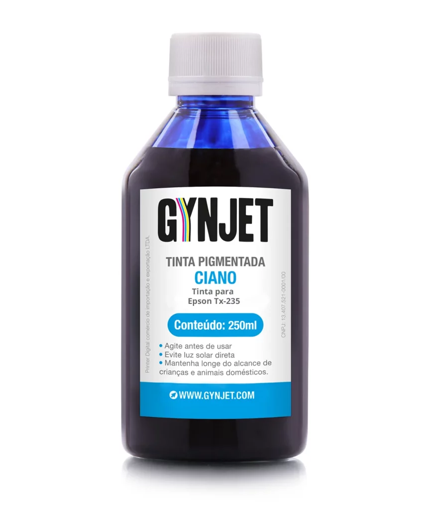 Tinta TX235 Pigmentada Ciano 250 ml Epson - Gynjet Goiânia