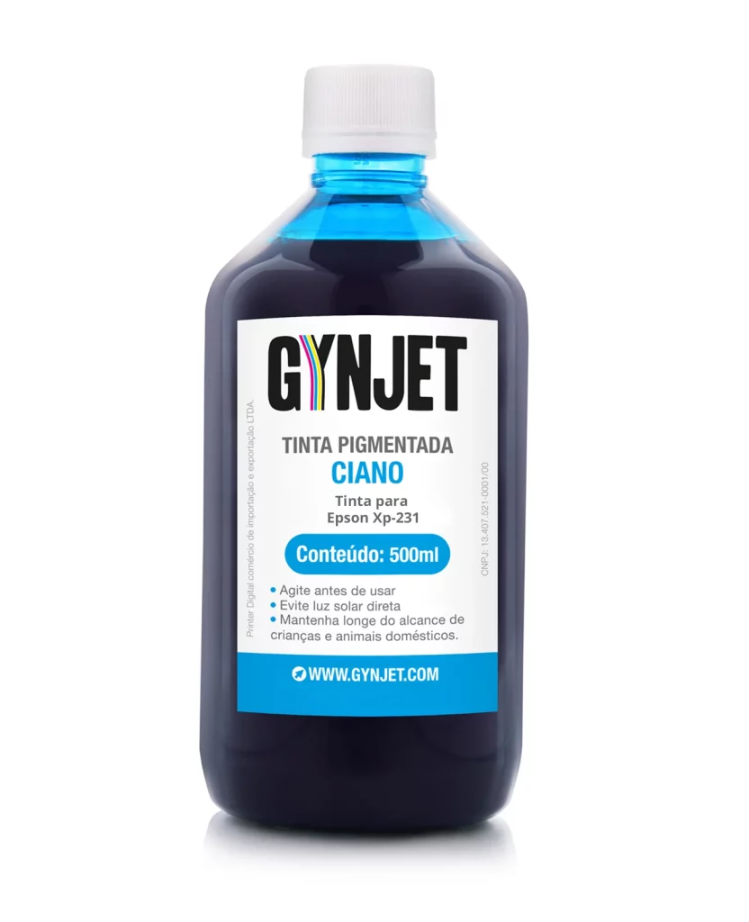 Tinta XP231 Pigmentada Ciano 500 ml Epson - Gynjet Goiânia