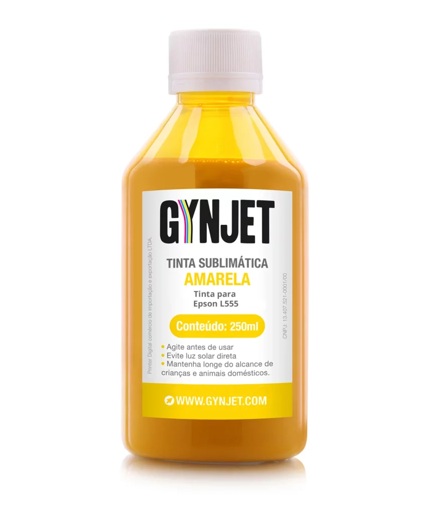 Tinta L555 Sublimática Amarela 250 ml Epson - Gynjet Goiânia