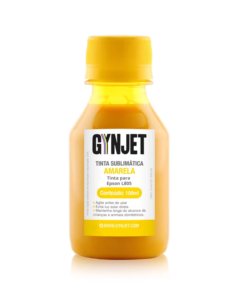 Tinta L805 Sublimática Amarela 100 ml Epson - Gynjet Goiânia
