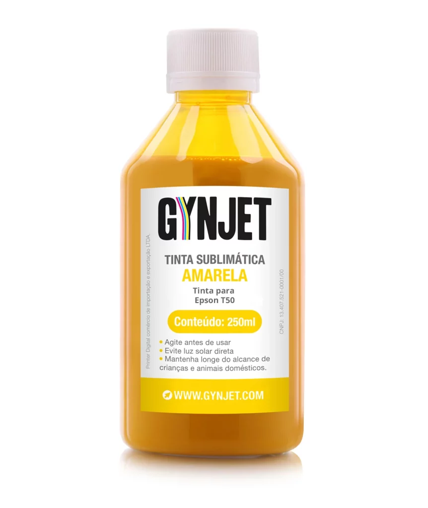 Tinta Epson Sublimática Amarela 250 ml Epson - Gynjet Goiânia