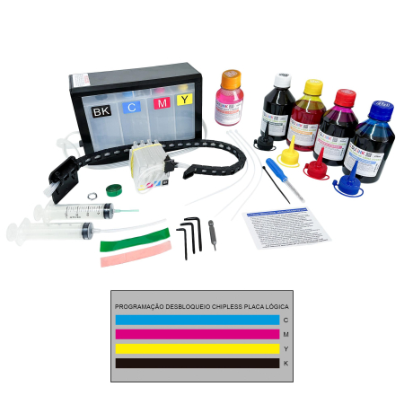 Kit Bulk Ink para HP DesignJet T250/T230/T210 24" – em Goiânia