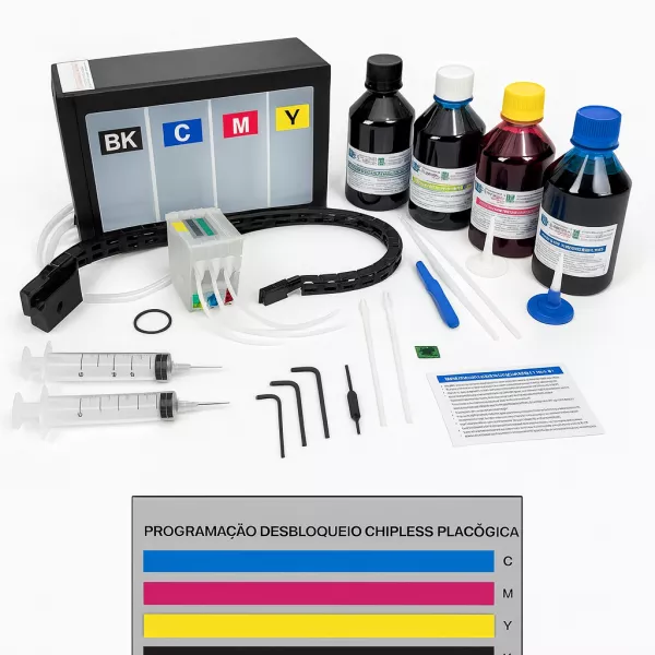Kit Bulk Ink para HP DesignJet T520/T530 36" – em Goiânia | Comprar em Gynjet