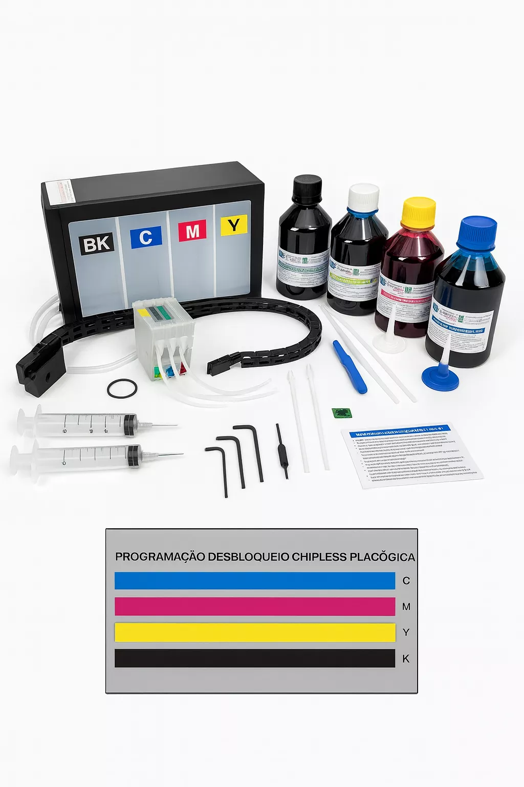 bulk-ink-goiania Kit Bulk Ink para HP DesignJet T520/T530 36" – em Goiânia - Imagem 1