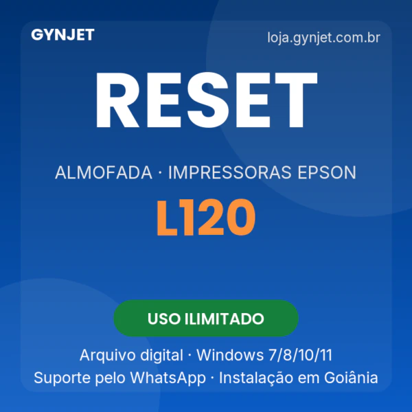 Reset de almofadas Epson L120 — GYNJET