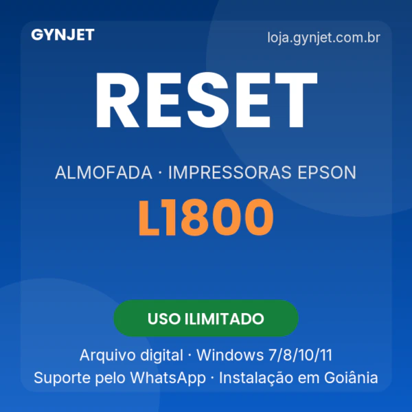 Reset de almofadas Epson L1800 — GYNJET