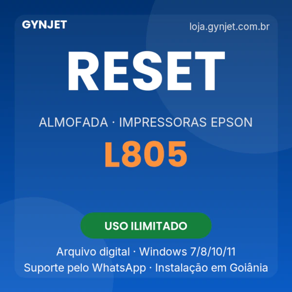 Reset de almofadas Epson L805 — GYNJET