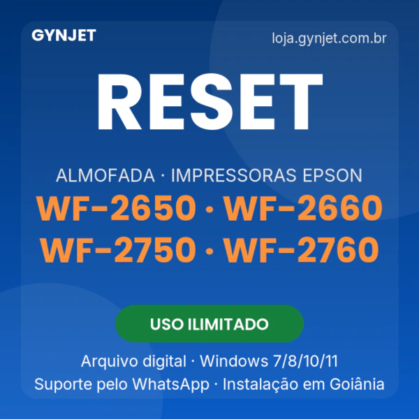 Reset de almofadas Epson WF-2650 WF-2660 WF-2750 WF-2760 — GYNJET