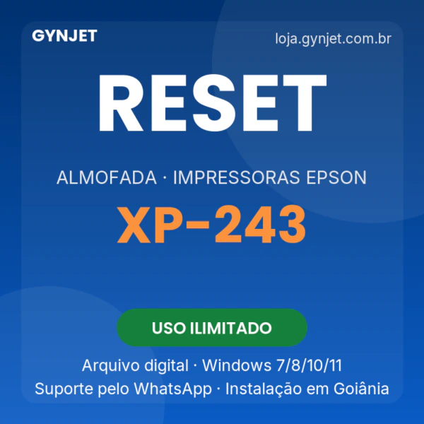 Reset de almofadas Epson XP-243 — GYNJET
