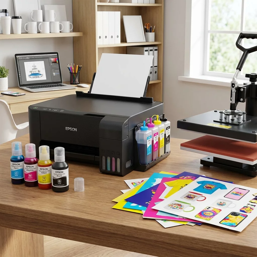 Epson L3150 convertida para sublimacao em home office