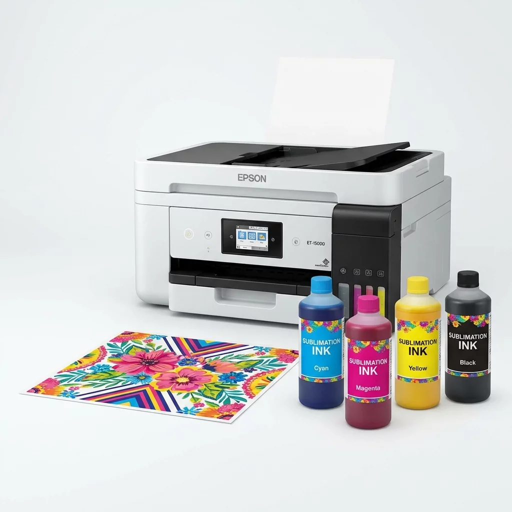 Impressora Epson para sublimacao com tintas e papel colorido