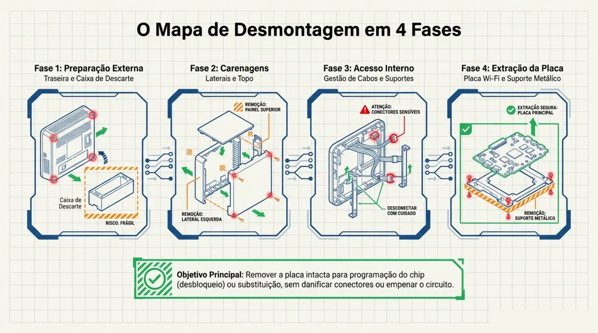 Reset Epson WF-C5390 — Mapa de Desmontagem em 4 Fases (Manual Gynjet)