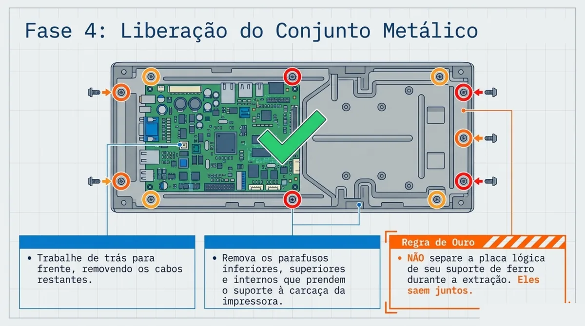 Reset Epson WF-C5390 — Fase 4 — Liberação do Conjunto Metálico (Manual Gynjet)